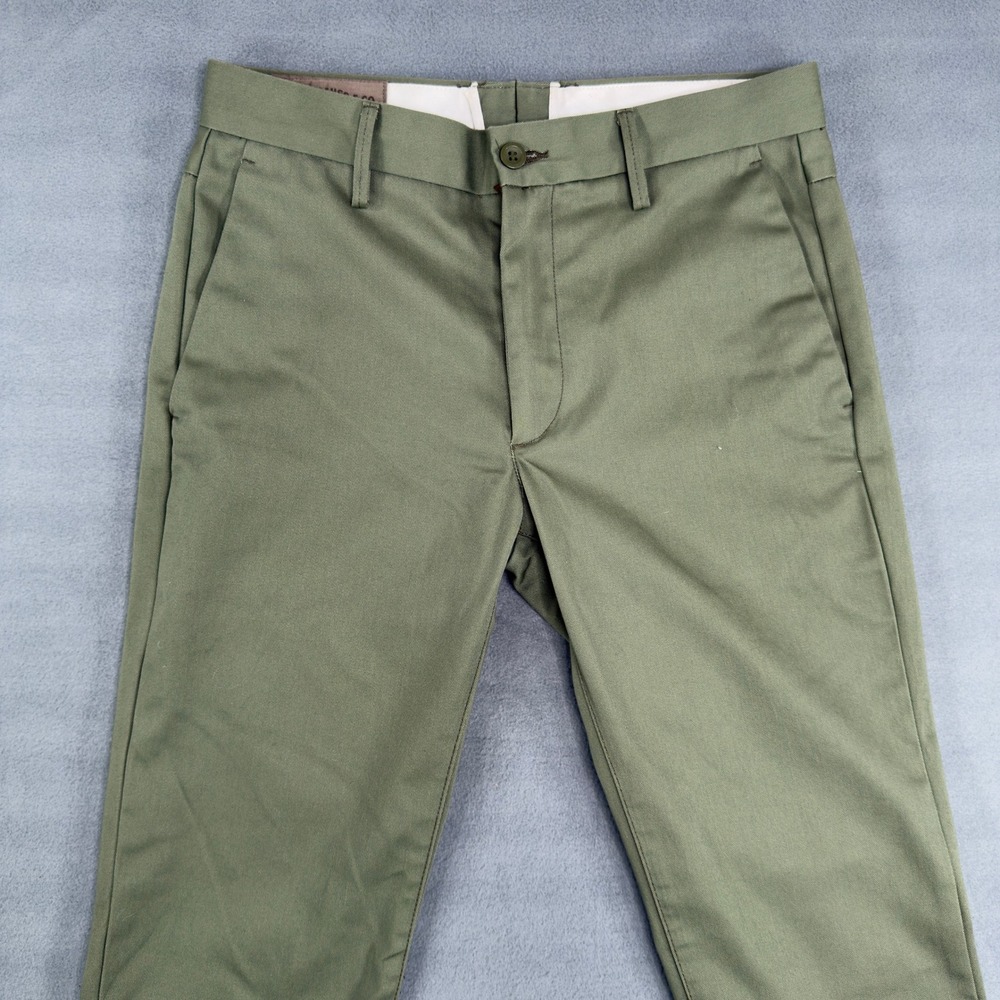 Levis Mens Olive Green Chino Pants Straight Leg Twill Trousers W32 L29 - Picture 4 of 13